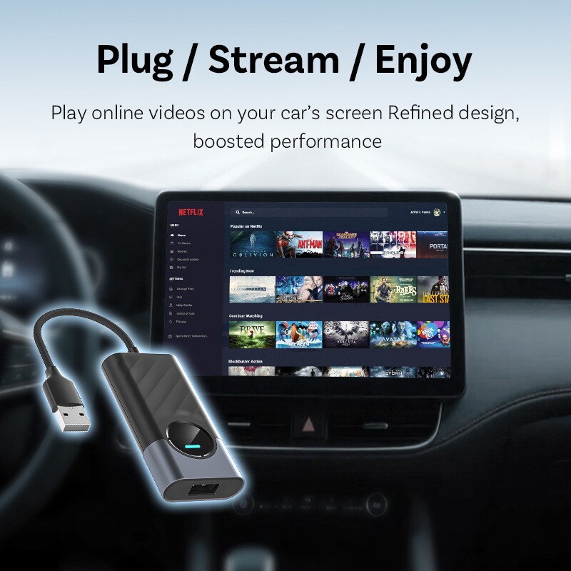 新款有线转无线carplay盒子安卓Auto车机互联模块carplay盒子