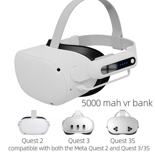 适用meta quest2/3/3s外挂充电宝续航电源VR头戴配件全兼容5000mA