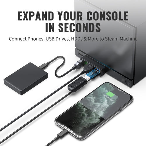 Steam Machine 4合一拓展坞适用于PS5/Steam Deck/电脑通用扩展器