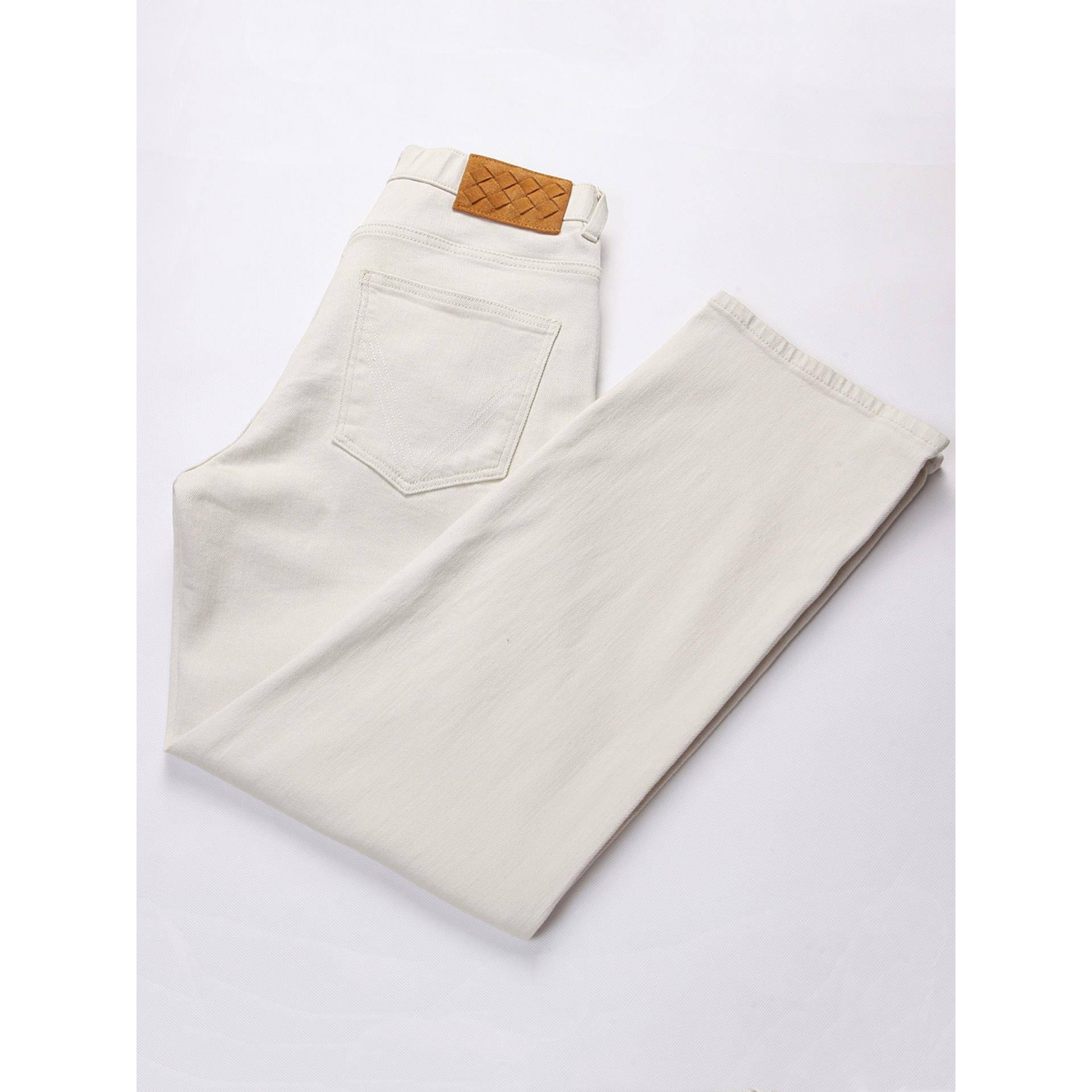 高端男款美式高街垂感米色牛仔裤男2025秋冬新款宽松直筒阔腿裤子