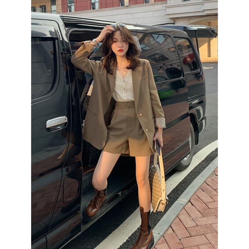欧洲站秋装女2025年新款气质女神范西装套装裤两件套洋气洋气时髦