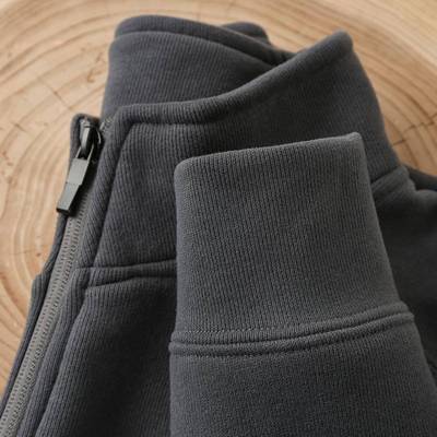 MAROLIO~品质银狐绒！600G重磅拉炼卫衣男女美式覆古秋冬加绒外套