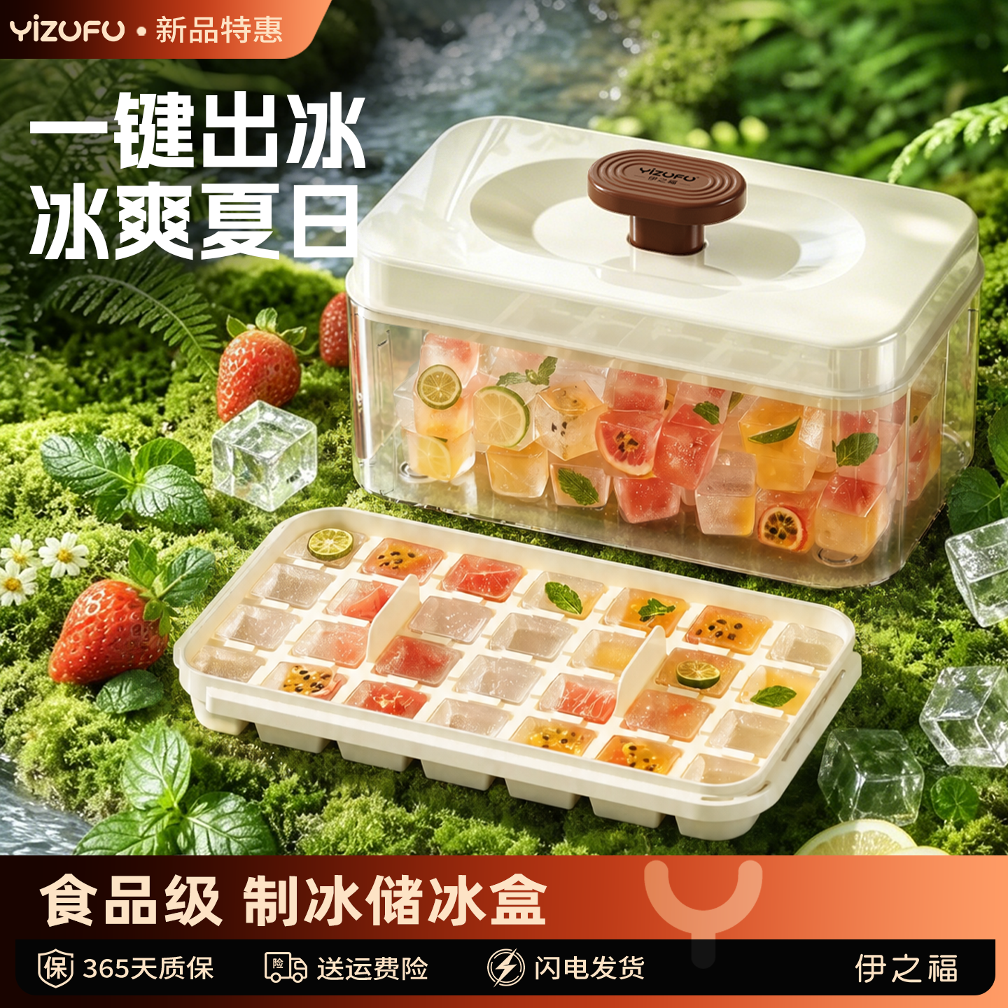 深度按压冰块模具制冰脱冰神器