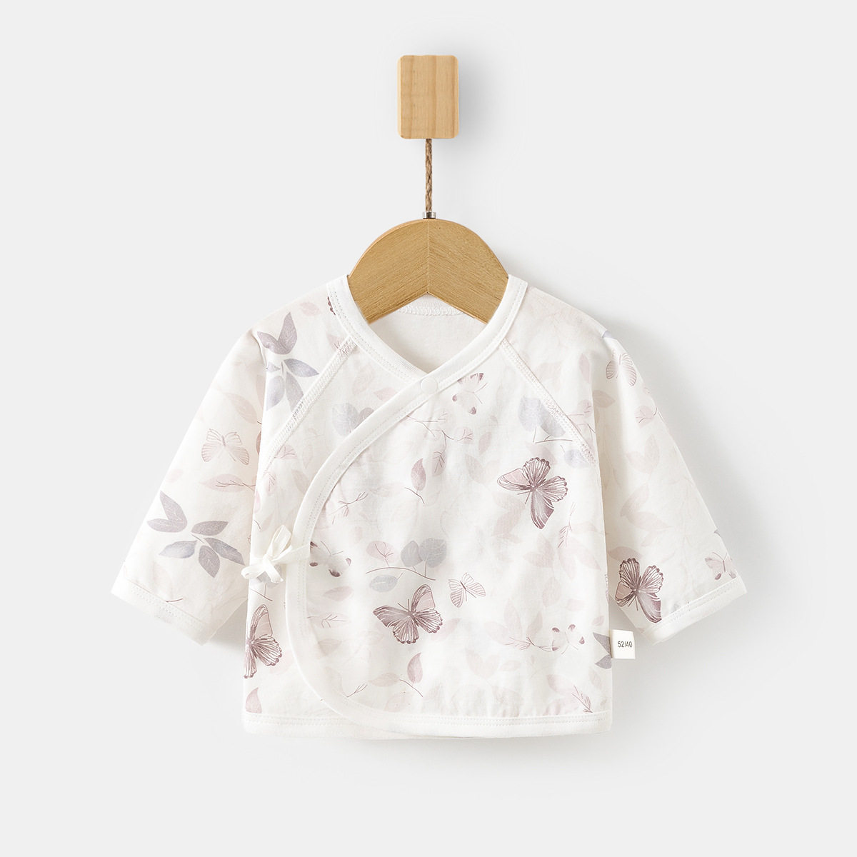 新生婴儿衣服夏季半背无骨冰氧棉薄款和尚服初生睡衣满月宝宝上衣