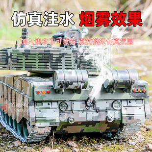 朋宝坦克遥控坦克可开炮中国99式合金履带主战坦克儿童电动玩具车