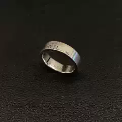 Letter Reversal Margiela Ring 925 Silver Original Design Same Style as Instagram Couple's Ring