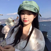 显脸小清新水洗牛仔八角贝雷帽春夏薄款 美式 复古娇俏云朵遮阳帽子