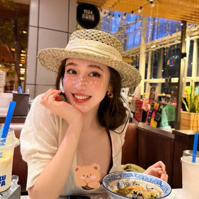 曼谷度假老钱风镂空丝带平顶咸水草帽女夏季度假沙滩防晒遮阳帽子