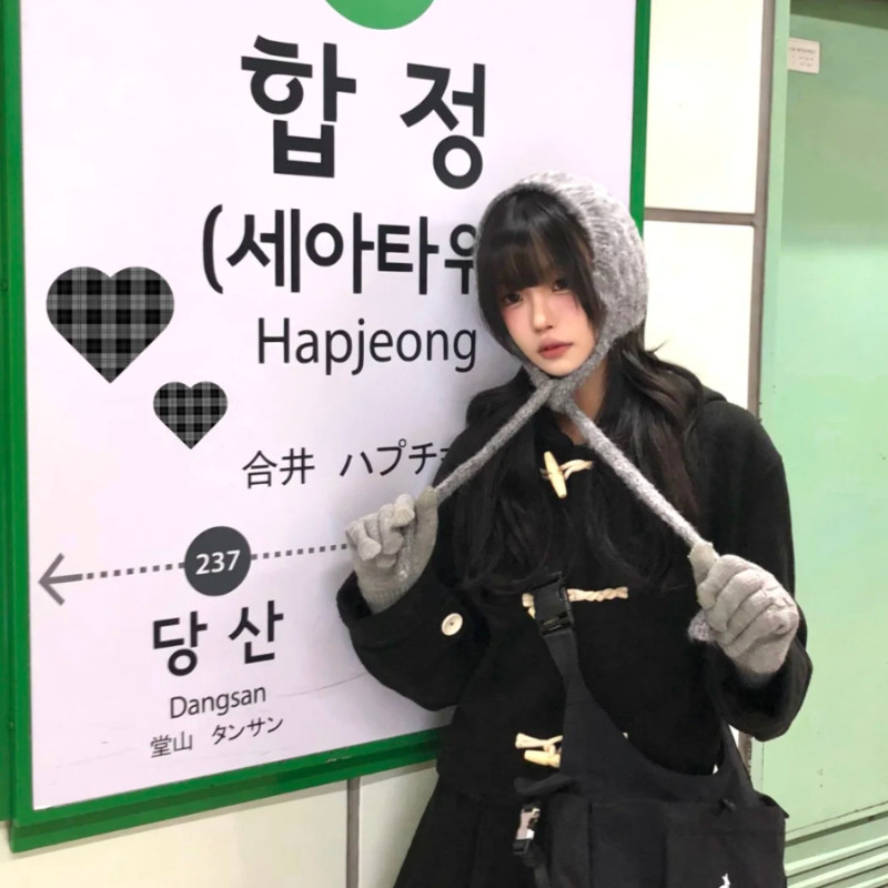 古早味~针织毛线耳罩女冬季韩版加厚保暖防寒防风耳暖系带耳捂子