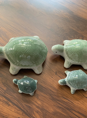 陶瓷乌龟陶瓷小摆件 鱼缸可漂浮小动物可爱水中可漂浮装饰物乌龟