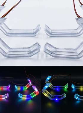 流光幻彩RGBW光圈日行灯水晶天使眼 于BM.W M3 M4 E90 E92 F3