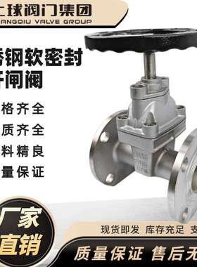 不锈钢软密封暗杆闸阀 Z45X-16PRVHX 弹性座封闸阀 不锈钢法兰闸