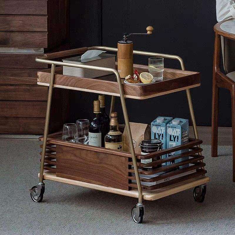 北欧实木移动复古收纳小推车家用小户型客厅网红带轮简约沙发边几,住宅家具,移动边几/推车,淘宝优惠券,粉丝福利购,淘宝优惠卷