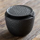 烟灰缸创意覆古个性 潮流陶瓷大容量家用烟灰缸带盖 客厅办公室时尚