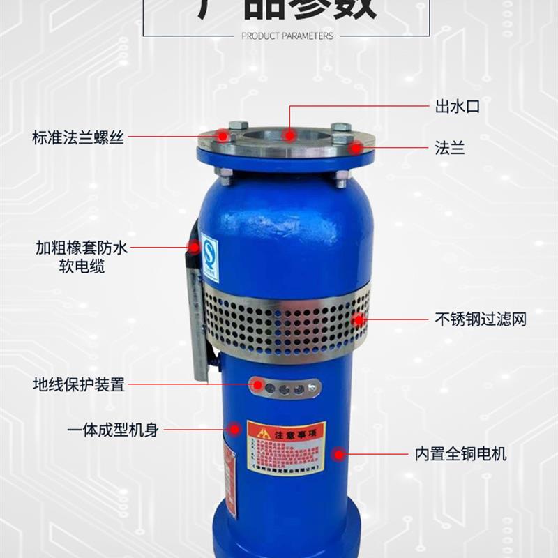 新款QSP喷泉水泵 户外大型音乐景观花园三相380V铸铁喷泉包邮