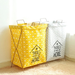 防水脏衣篮带铁架垃圾分类桶家居杂物整理收纳筐0885