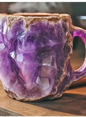 跨境矿物质杯子装饰品摆件矿石杯子Mineral Crystal Coffee Mugs