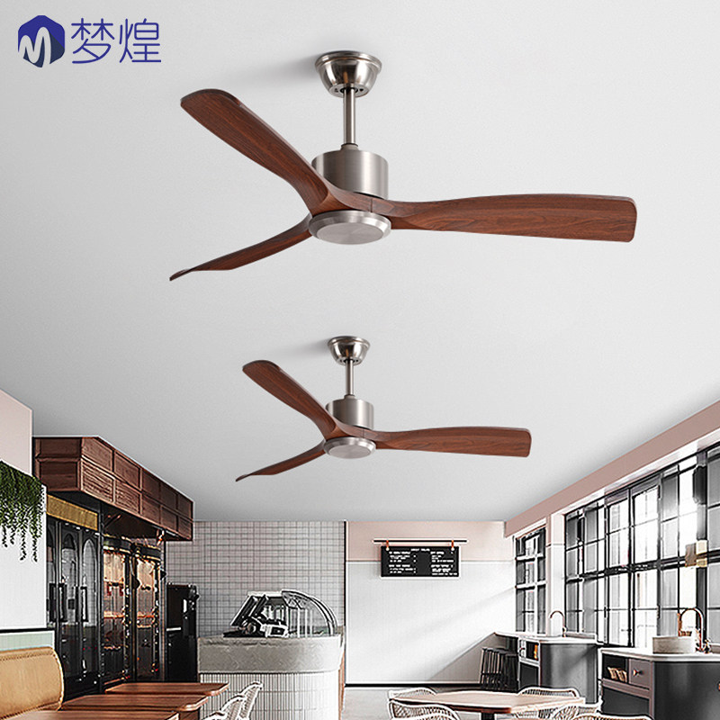 复古无灯吊扇大风力餐厅饭馆商用中古吊顶现代简约客厅静音电风扇