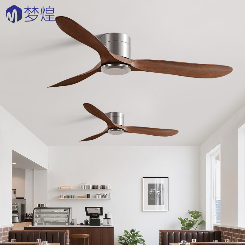 大风力吊扇餐厅静音工业变频遥控客厅家用简约复古无灯吸顶电风扇