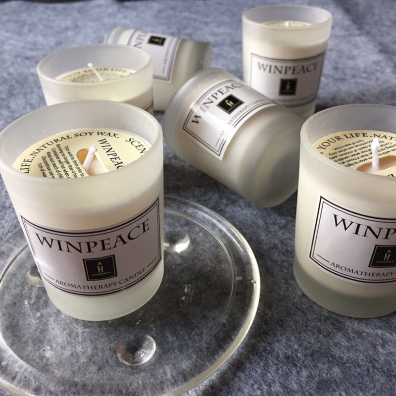 香氛蜡烛植物精油安神助眠天然大豆蜡客厅创意礼盒香薰蜡烛玻璃杯