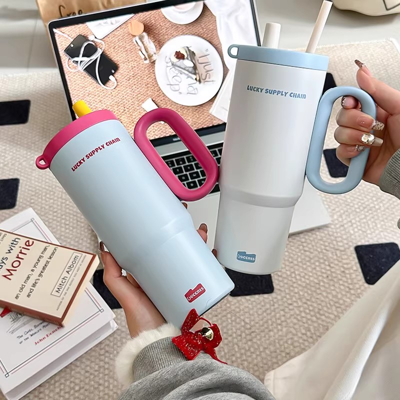 可爱保温杯大容量冰霸杯