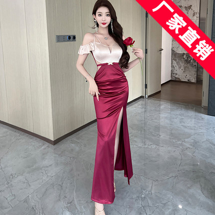 夜总店女装性感连衣裙新款气质减龄修身显瘦包臀柔式按摩工作服