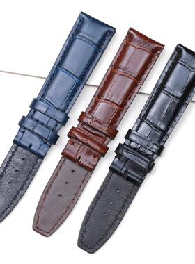 适配万国柏涛菲诺PORTOFINO系列IW356501/IW391007真头层牛皮表带