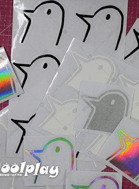 青春致郁漫画《晚安布布》电动汽车身玻璃贴纸吉他装饰个性定制