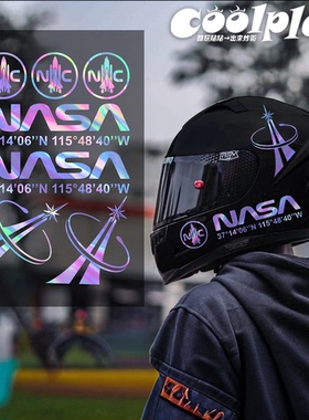 nasa贴纸电动车航空卡通汽车贴纸动漫二次元电动摩托车车贴画