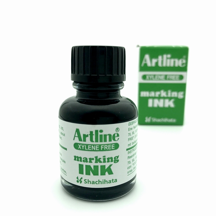 日本Artline雅丽ESK-20油性记号笔补充墨水酒精马克用笔黑蓝红色
