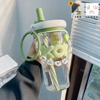 Зеленый чехол, прозрачный браслет, наклейка, 800 мл, 3D