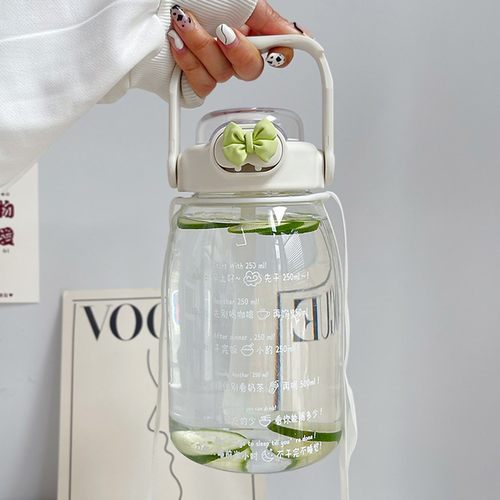 夏季大容量水杯带吸管水壶瓶
