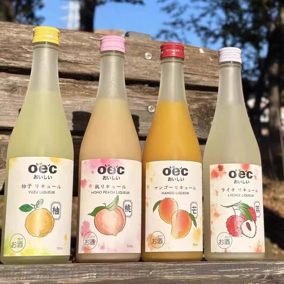 日本OEC果味利口酒饱满甘甜多汁柚子荔枝蜜桃芒果清酒平田酒造