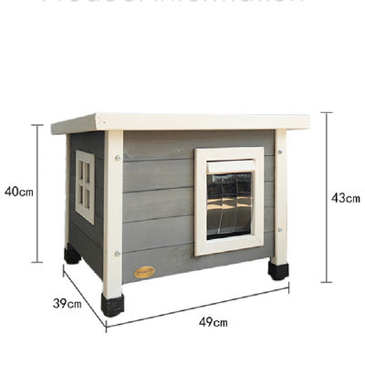 正品室外猫笼子室内户外猫窝别墅狗猫屋实木防雨水双层保暖猫舍宠
