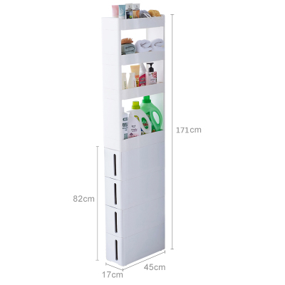 正品日式厨房缝隙收纳柜冰箱17cm窄缝夹收纳一体柜边缝整理隙间置