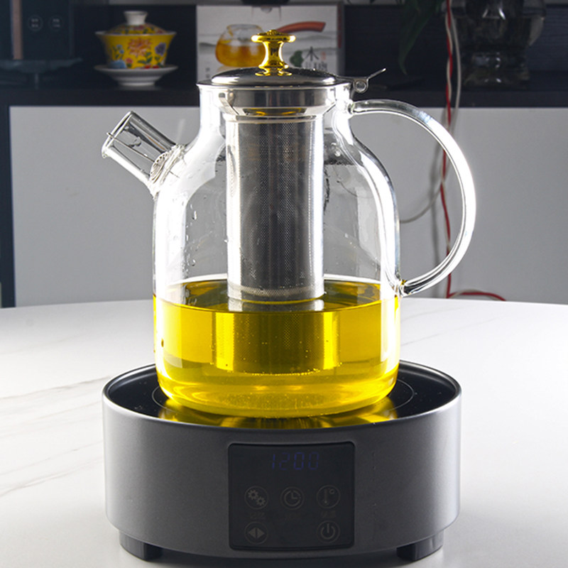 电磁炉专用煮茶壶耐高温玻璃茶壶黑茶普洱茶具套装养生壶大容量