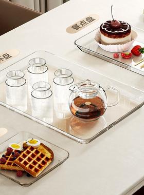 Rectangular plastic tray for home use, suitable for holding