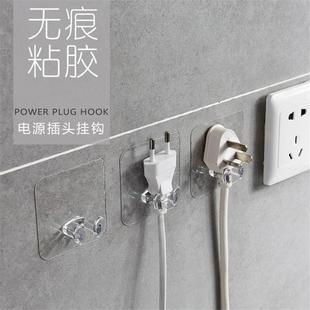 transparent hooks wire power holder Invisible plug adhesive
