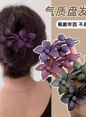 Cherry blossom hair clips for women, rear head accessories,