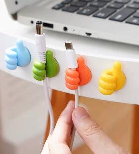 The new thumb-style cable organizer is a creative and cute h