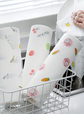 Kitchen Dual-Use Printed Lazy Cloth for Cleaning, Thickened