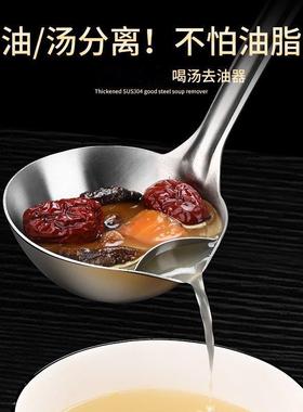 Stainless Steel Oil Separator Spoon, Heat-Insulated Oil Filt