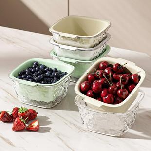 Double-layer vegetable washing and draining basket, kitchen