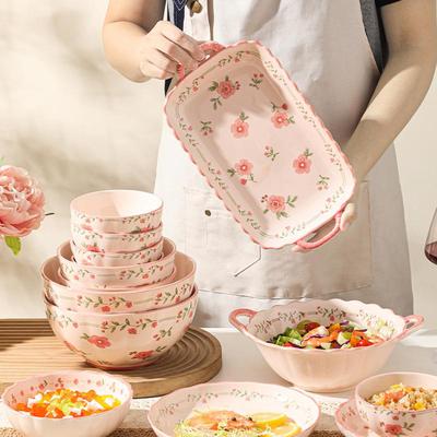 High-aesthetic, fresh ceramic plates, serving dishes for hom