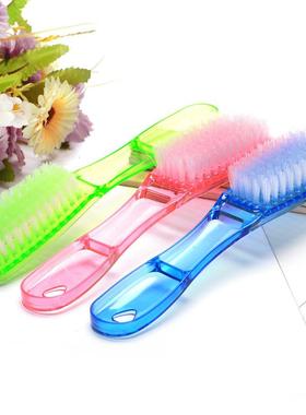 Long-handled soft bristle brush for clothing, large shoe cle