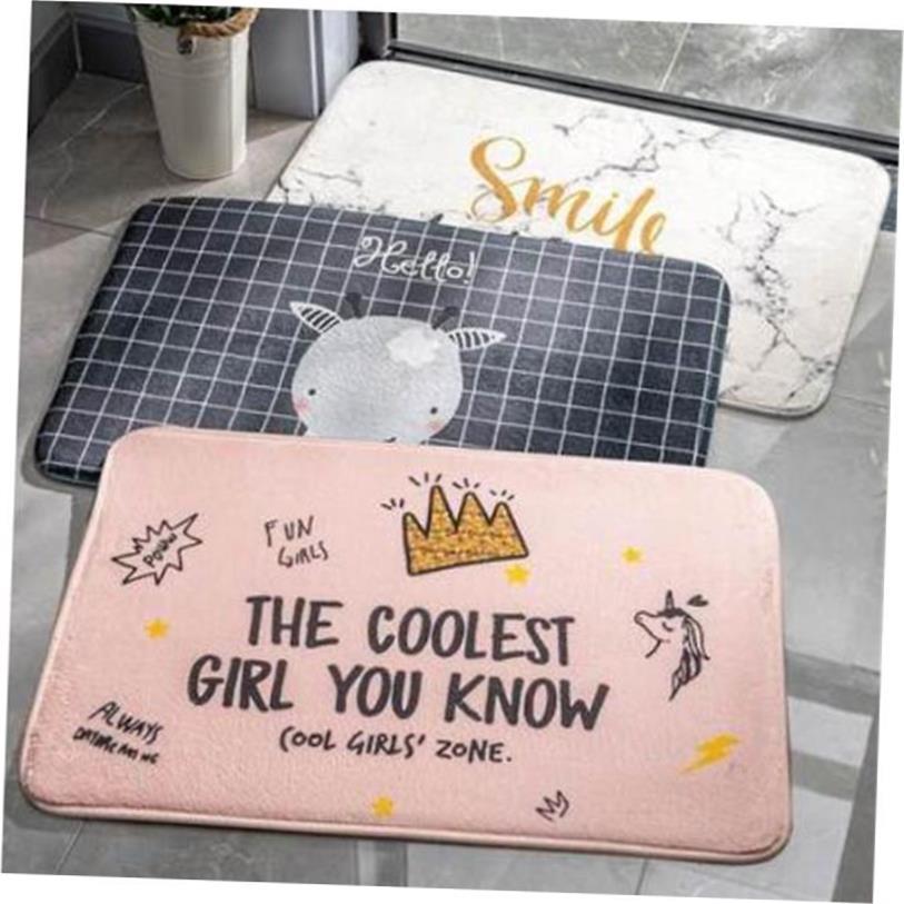 Absorbent felt bedroom entrance door mat bathroom rug carpet