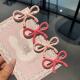 minimalist clip polka pink Korean duckbill dot bow perfect