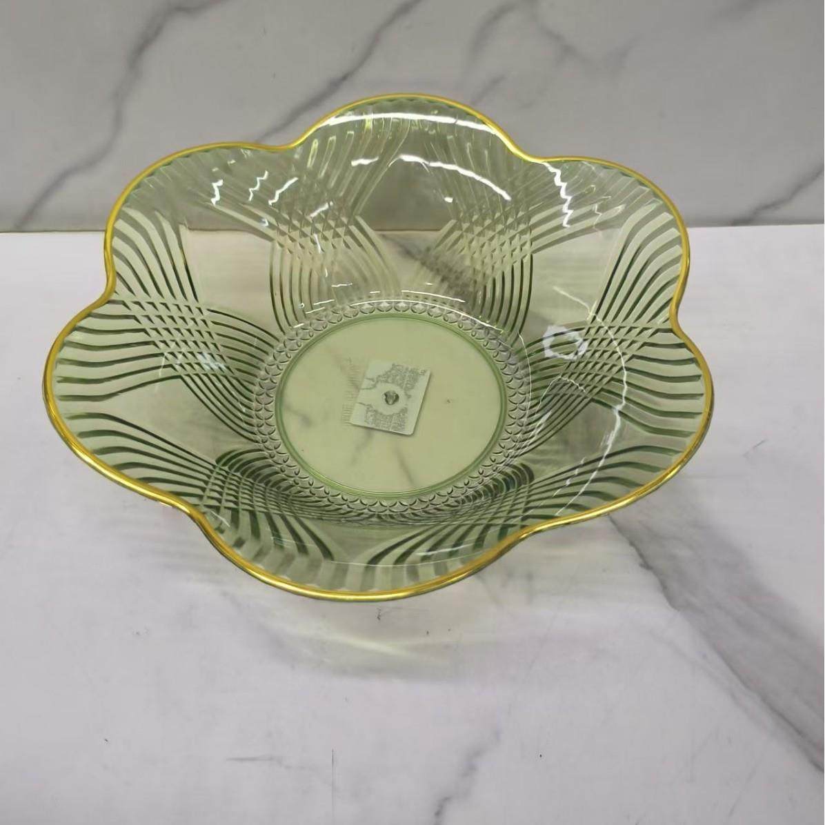 Transparent Colorful Fruit Plate for Home Living Room Tea Ti