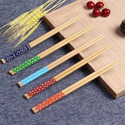 Handmade Bamboo Chopsticks with Cherry Blossom Design, Korea