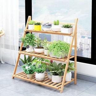 Bamboo Plant Stand for Indoor Multi-level Living Room Home S